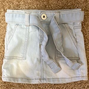 Velvet Light Blue Kids Skirt